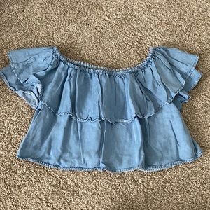 Zara Off the Shoulder Crop Size XS